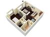1 Bed 1 Bath 600 Sq. Ft.